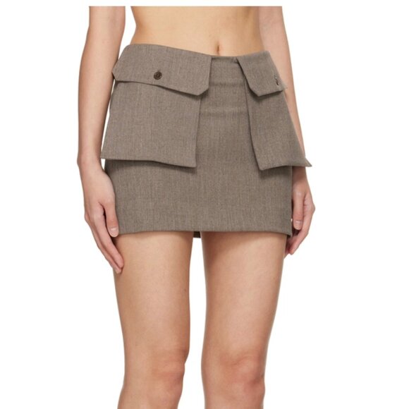 BEAUFILLE Brown Zeigler Miniskirt - Picture 2 of 3